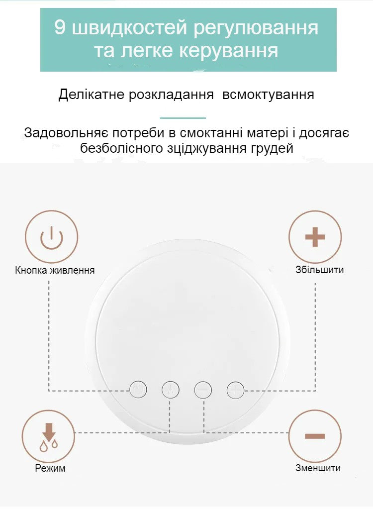 Електричний молоковідсмоктувач для грудного годування подвійний