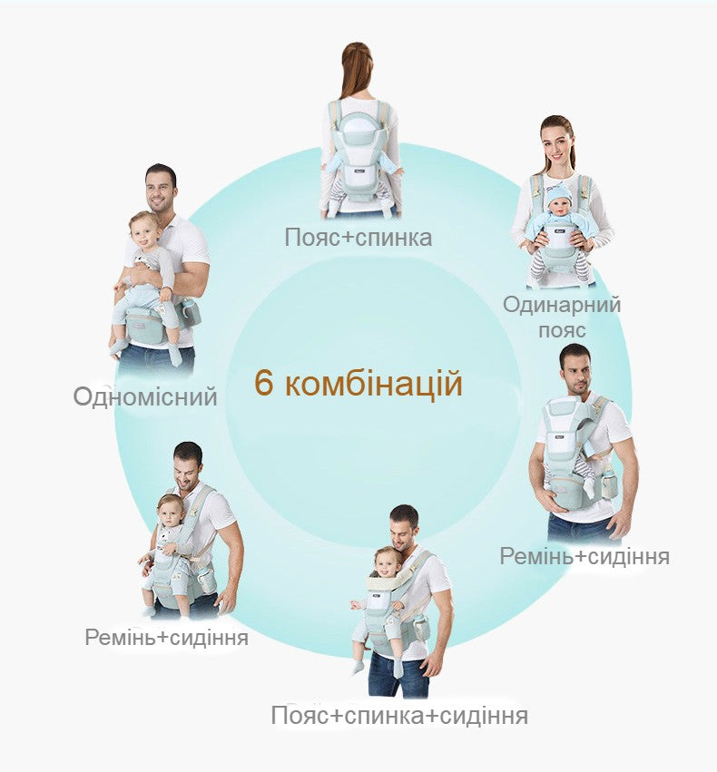 Рюкзак-кенгуру FRUITEAM Baby Carrier 6 в 1 для переноски дітей